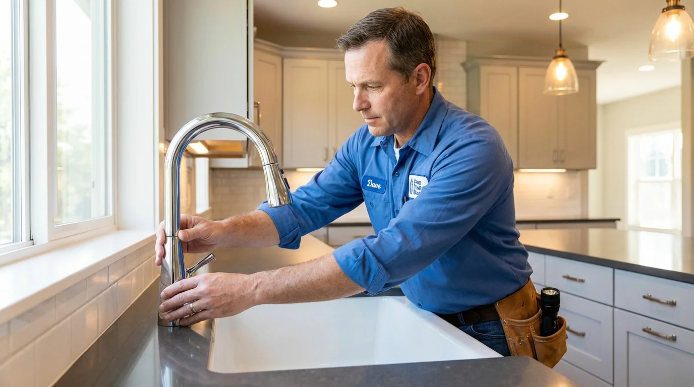 Kitchen faucet installation by Johns Plumbing LLC in Park Hill